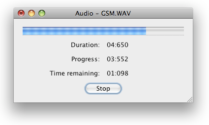 Audio window